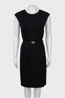 Black fitted dress with tag