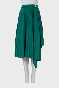 Pleated wrap skirt