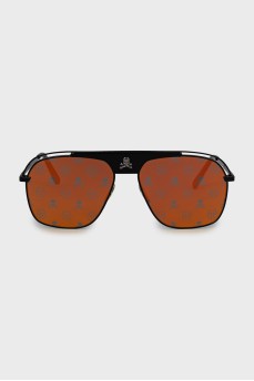 Men's sunglasses with printed lenses