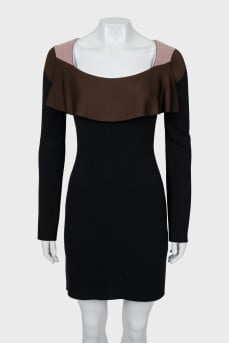 Fitted knitted mini dress