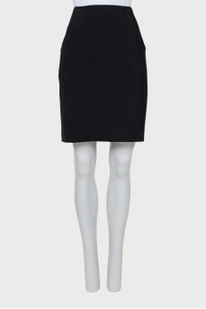 Straight skirt with pockets