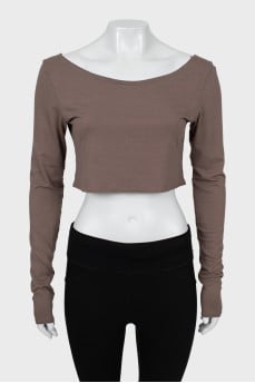 Brown Long Sleeve Top