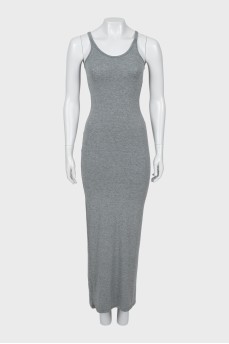 Gray bodycon maxi dress