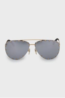 Aviator sunglasses with rhinestones