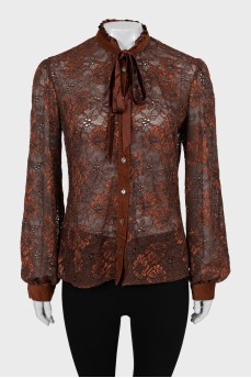 Lace blouse with tag