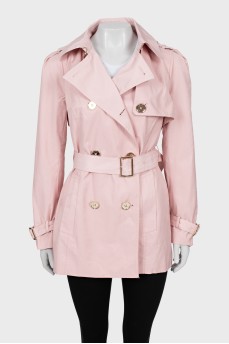 Cropped trench coat with tag