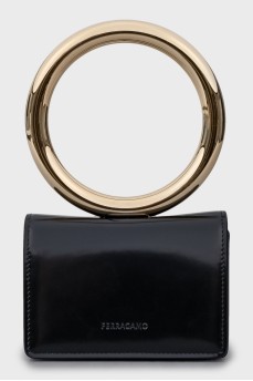 Mini bag with gold handle