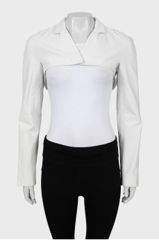 White cropped jacket