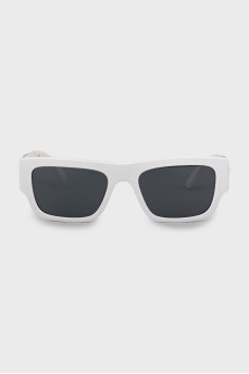 White rectangular sunglasses