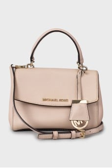 Beige leather mini bag