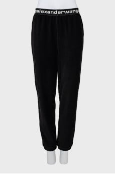 Corduroy joggers with elastic band