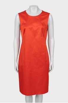 Orange fitted dress