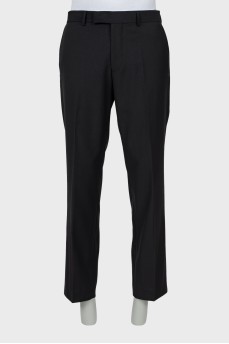 Men's striped wool trousers