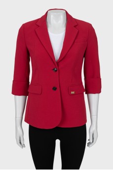 Red jacket with rhinestones on the back