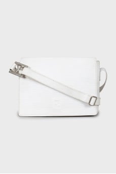 Crossbody bag with embossed leather