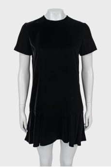 Velor mini A-line dress