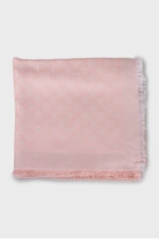 Scarf with lurex in a signature print