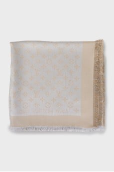 Two-tone scarf in signature print