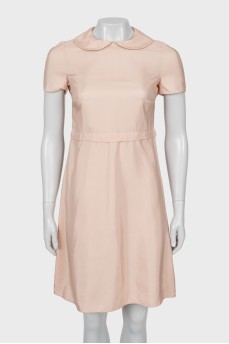 Silk dress with collar