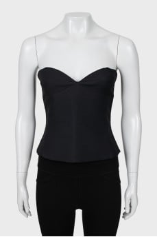 Black off-shoulder top