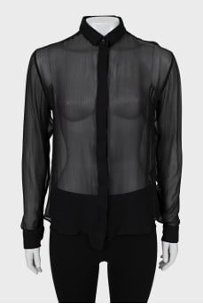 Translucent silk shirt