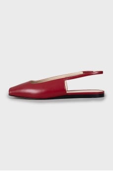 Red slingbacks with tag