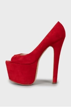 Red Open Toe Shoes