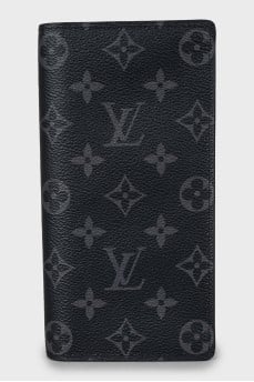 Men's canvas wallet in signature print