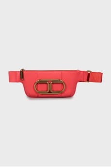 Faux leather belt bag with tag