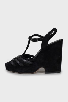 Chunky suede sandals