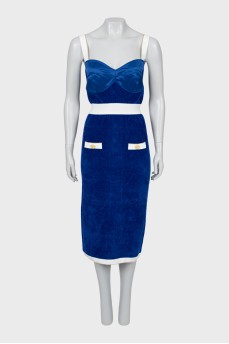 Two tone strappy dress with tag