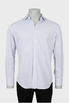 Men's striped straight-fit shirt