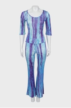 Animal print suit with trousers