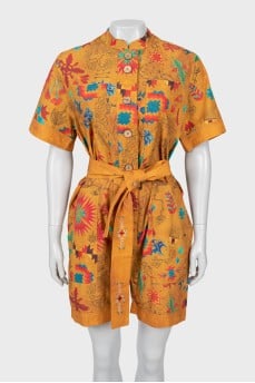 Jumpsuit in print with tag