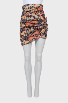 Printed skirt with tag