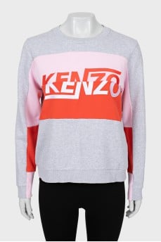 Straight sweatshirt with brand logo