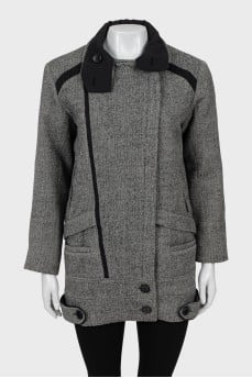 Short coat with a small print
