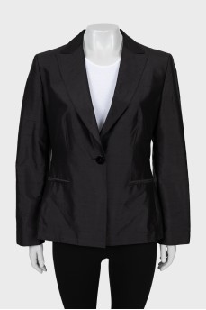 Fitted silk jacket