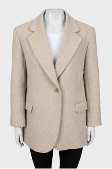 Beige wool jacket