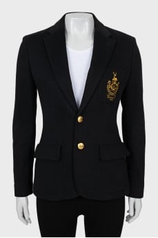Black jacket with gold embroidery