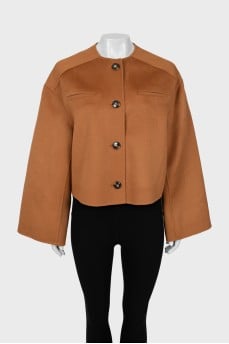 Wool and cashmere coat with tag