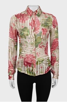 Sheer striped blouse