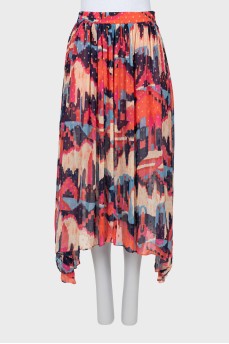 Fitted midi skirt with tag