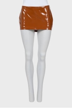 Brown mini skirt with tag