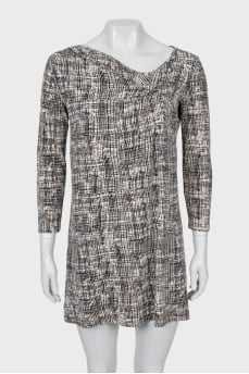 Checkered Print Mini Dress