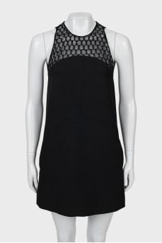A-line dress with mesh top