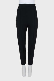 Tapered trousers with sharpened creases