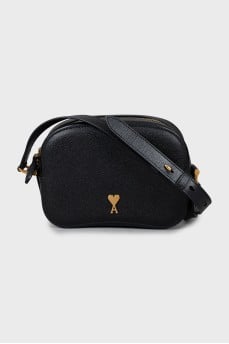 Crossbody bag with gold logo