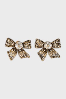 Gold Bow Earrings