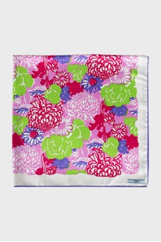 Silk scarf with floral print